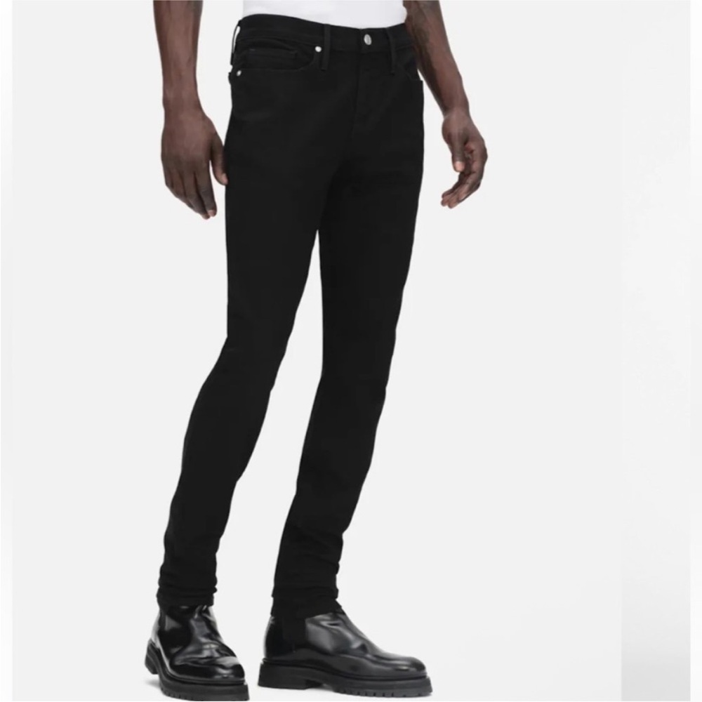 Frame Denim Men's Black L'Homme Skinny Distressed Jeans Size 32 47988